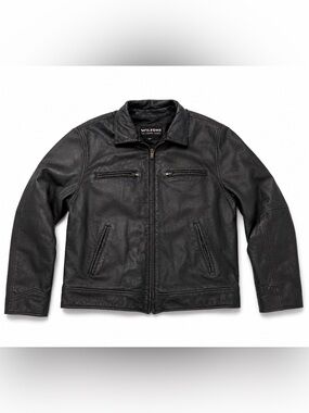 Vintage Wilsons Leather Men's Jacket 100% Leather Black Medium